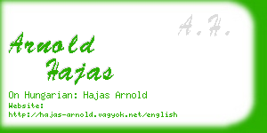 arnold hajas business card